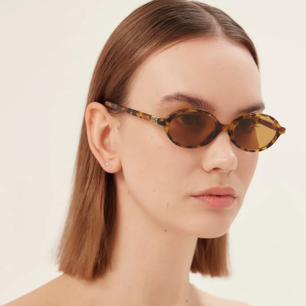 NWT Miu Miu oval orange sunglasses - Picture 6 of 8